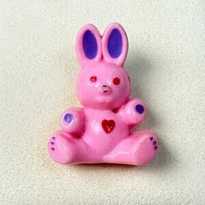 Vintage Pink Bunny Rabbit Pin Cutecore Harajuku Decora Punk Cute Creepy Kawaii